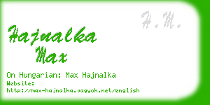hajnalka max business card